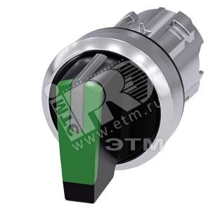 3SU1052-2BM40-0AA0 АКТУАТОР ПОВОРОТНОГО ПЕРЕКЛЮЧАТЕЛЯ С ВОЗМОЖНОСТЬЮ ПОДСВЕТКИ, 22MM, КРУГЛ., ГЛЯНЦЕ