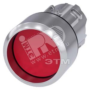 3SU1050-0CB20-0AA0 АКТУАТОР КНОПКИ, 22MM, КРУГЛ., ГЛЯНЦЕВЫЙ МЕТАЛЛ, КНОПКА КРАСНАЯ С ВЫСТУПАЮЩИМ ФРО - SIEMENS
