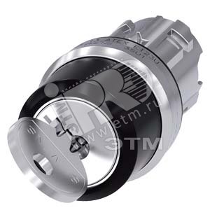 3SU1050-4BC01-0AA0 АКТУАТОР ПОВОРОТНОГО ПЕРЕКЛЮЧАТЕЛЯ С КЛЮЧОМ RONIS, 22MM, КРУГЛ., ГЛЯНЦЕВЫЙ МЕТАЛЛ - SIEMENS