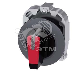 3SU1062-2DL20-0AA0 АКТУАТОР ПОВОРОТНОГО ПЕРЕКЛЮЧАТЕЛЯ С ВОЗМОЖНОСТЬЮ ПОДСВЕТКИ, 30MM, КРУГЛ., МЕТАЛЛ - SIEMENS