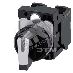 3SU1100-2BL60-3NA0 ПОВОРОТНЫЙ ПЕРЕКЛЮЧАТЕЛЬ С ВОЗМОЖНОСТЬЮ ПОДСВЕТКИ, 22MM, КРУГЛЫЙ, ПЛАСТИК, КОРОТК - SIEMENS