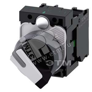 3SU1130-2BF60-1MA0 ПОВОРОТНЫЙ ПЕРЕКЛЮЧАТЕЛЬ С ВОЗМОЖНОСТЬЮ ПОДСВЕТКИ, 22MM, КРУГЛЫЙ, ПЛАСТИК С МЕТАЛ - SIEMENS