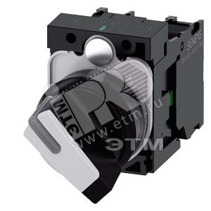 3SU1100-2BF60-1MA0 ПОВОРОТНЫЙ ПЕРЕКЛЮЧАТЕЛЬ С ВОЗМОЖНОСТЬЮ ПОДСВЕТКИ, 22MM, КРУГЛЫЙ, ПЛАСТИК, КОРОТК