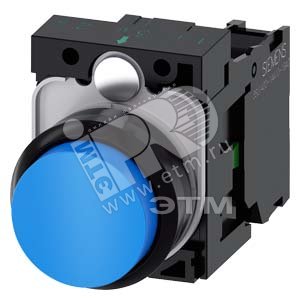 3SU1100-0BB50-1BA0 КНОПКА, 22MM, КРУГЛАЯ, ПЛАСТИК,