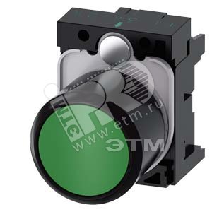 3SU1200-0EB40-0AA0 АКТУАТОР КНОПКИ С ВЫСОКИМ ФРОНТАЛЬНЫМ КОЛЬЦОМ (12MM), 22MM, КРУГЛ., ПЛАСТИК, КНОП - SIEMENS