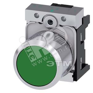 3SU1250-0EB40-0AA0 АКТУАТОР КНОПКИ С ВЫСОКИМ ФРОНТАЛЬНЫМ КОЛЬЦОМ (12MM), 22MM, КРУГЛ., МЕТАЛЛ, КНОПК - SIEMENS