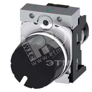 3SU1250-2PS10-1AA0 ПОТЕНЦИОМЕТР КОМПАКТНЫЙ, 22MM, КРУГЛ., МЕТАЛЛ, ЧЁРНЫЙ, 10КОМ, С ДЕРЖАТЕЛЕМ, ВИНТО - SIEMENS