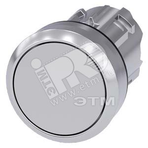 Актуатор кнопки 22мм круглый металл кнопка серая плоская без фиксации