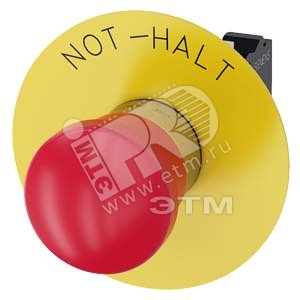 Кнопка аварийная грибовидная 22мм с фиксацией 1NC металлическая красная пружинные клеммы