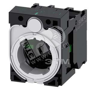 Держатель для трех модулей пластик 2x1НО светодиодный модуль синий 6-24V AC/DC (3SU1501-1AG50-1NA0) - SIEMENS