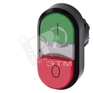 3SU1000-3BB42-0AK0 АКТУАТОР ДВОЙНОЙ КНОПКИ, 22MM, КРУГЛ., ПЛАСТИК, КНОПКИ: ЗЕЛЁНАЯ (ПЛОСКАЯ) С МАРКИ - SIEMENS