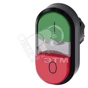 3SU1001-3BB42-0AK0 АКТУАТОР ДВОЙНОЙ КНОПКИ С ВОЗМОЖНОСТЬЮ ПОДСВЕТКИ, 22MM, КРУГЛ., ПЛАСТИК, КНОПКИ: - SIEMENS