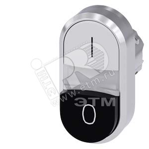 3SU1051-3BB61-0AK0 АКТУАТОР ДВОЙНОЙ КНОПКИ С ВОЗМОЖНОСТЬЮ ПОДСВЕТКИ, 22MM, КРУГЛ., ГЛЯНЦЕВЫЙ МЕТАЛЛ, - SIEMENS