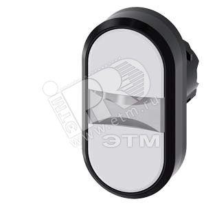 3SU1001-3AB66-0AA0 АКТУАТОР ДВОЙНОЙ КНОПКИ С ВОЗМОЖНОСТЬЮ ПОДСВЕТКИ, 22MM, КРУГЛ., ПЛАСТИК, КНОПКА Б - SIEMENS