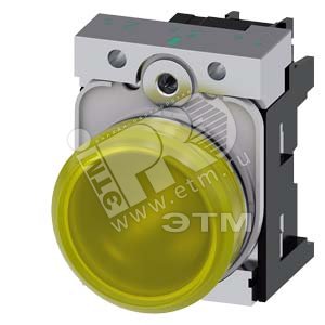3SU1156-6AA30-1AA0 СВЕТОВОЙ ИНДИКАТОР, 22MM, КРУГЛЫЙ, МЕТАЛЛИЧЕСКИЙ ГЛЯНЦЕВЫЙ, ЖЁЛТЫЙ МАТОВЫЙ РАССЕИ - SIEMENS