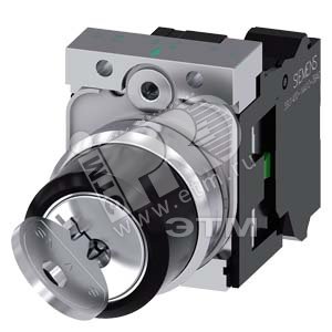 3SU1150-4BF11-3BA0 ПОВОРОТНЫЙ ПЕРЕКЛЮЧАТЕЛЬ С КЛЮЧОМ RONIS, 22MM, КРУГЛЫЙ, МЕТАЛЛИЧЕСКИЙ ГЛЯНЦЕВЫЙ,