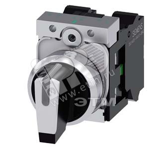 3SU1150-2BL60-3NA0 ПОВОРОТНЫЙ ПЕРЕКЛЮЧАТЕЛЬ С ВОЗМОЖНОСТЬЮ ПОДСВЕТКИ, 22MM, КРУГЛЫЙ, МЕТАЛЛИЧЕСКИЙ Г