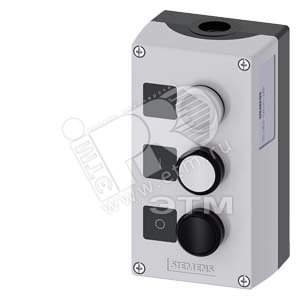 3SU1803-0AC00-2AB1 ПОСТ УПРАВЛЕНИЯ, 22MM, С КРУГЛЫМИ ВЫРЕЗАМИ, МАТЕРИАЛ КОРПУСА -ПЛАСТИК, КРЫШКА КОР - SIEMENS