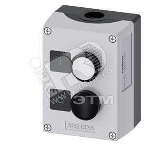 3SU1802-0AC00-2AB1 ПОСТ УПРАВЛЕНИЯ, 22MM, С КРУГЛЫМИ ВЫРЕЗАМИ, МАТЕРИАЛ КОРПУСА -ПЛАСТИК, КРЫШКА КОР - SIEMENS