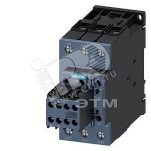 Контактор 3п AC-3 18.5кВт/400В блок-контакты 2НО+2НЗ US 84 -155В AC/DC варистор типоразмер S2 винтовые клеммы (3RT2035-1NF34) - SIEMENS