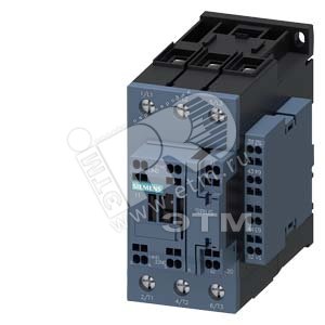 Контактор 3п AC-3 37кВт/400В блок-контакты 2НО+2НЗ US 230В АС 50Гц типоразмер S2 пружинные клеммы боковые блок-контакты - SIEMENS