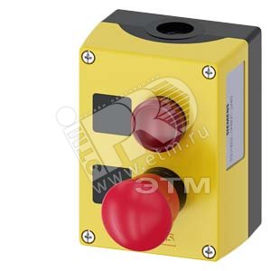 3SU1802-0NB00-2AB2 ПОСТ УПРАВЛЕНИЯ, 22MM, С КРУГЛЫМИ ВЫРЕЗАМИ, МАТЕРИАЛ КОРПУСА - ПЛАСТИК, КРЫШКА КО