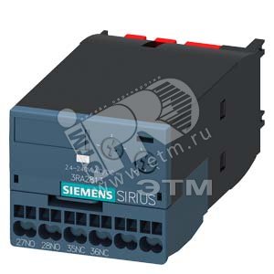 3RA2813-2FW10 SOLID-STATE TIME-DELAY AUXILIARY SWITCH, ON-DELAY RELAY 1 NC + 1 NO 24...240V AC/DC TI - SIEMENS