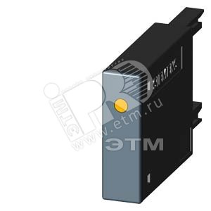 Ограничитель перенапряжения варистор со светодиодом AC 48-127V DC 24-70V для вспомогательных контакторов и коммутации электродвигателей типоразмер S00 (3RT2916-1JK00-ZX90) - SIEMENS