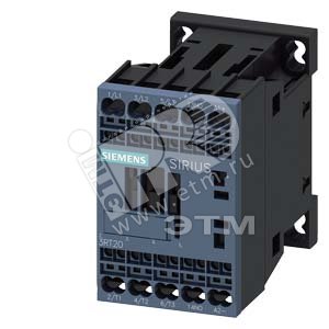 Контактор согласующий 3п AC-3 5.5кВт/400В 1НО 110 В DC 0.7-1.25*US встроенная защита от перенапряжения диод типоразмер S00 пружинные клеммы монтаж на горизонтальной поверхности - SIEMENS