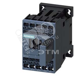 Контактор вспомогательный 3п AC-3 3кВт/400В 1НО 24В DC 0.85-1.85 варистор типоразмер S00 пружинные зажимы - SIEMENS