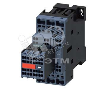 Контактор 3п AC-3 15кВт/400В 2НО+2НЗ 24В DC диодная сборка типоразмер S0 пружинные клеммы встроенный - SIEMENS