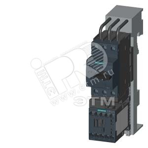 Беспредохранительная фидерная сборка прямого пуска, AC 400V, типоразмер S00, 0.22.. .0.32A, DC 24V, винтовые клеммы, для 60 мм систем сборных шин, тип координации 2, IQ = 150KA (так же соответствия типу координации 1) 1НО (контактор)