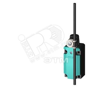 SIRIUS POSITION SWITCH PLASTIC ENCLOSURE 40MM ACC. TO EN50041 DEVICE CONNECTION 1X (M20X1.5) 1NO/1NC SNAP-ACTION CONTACTS ROTARY ACTUATOR RIGHT/LEFT ADJUSTABLE, ROD LEVER PLASTIC 200MM LONG