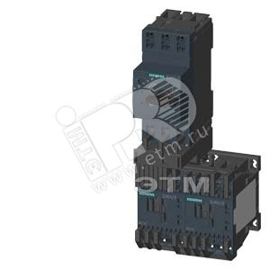 Беспредохранительная реверсивная фидерная сборка, AC 400V, типоразмер S00, 1.8.. .2.5A, AC 230V пружинные клеммы, для монтажа на DIN-рейку, тип координации 2, IQ = 50KA (так же соответствует типу координации 1) 1НЗ (контактор)