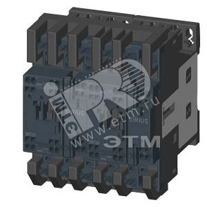 REV. COMB.,AC3,18.5KW/400V AC220V 50HZ/240V 60HZ 3-POLE, SZ S0 SPRING-LOADED TERMINAL ELECTR. AND MECH. INTERLOCK 2NO INTEGR - SIEMENS