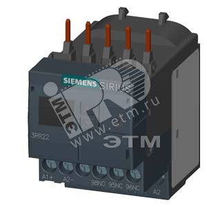 3RR2241-1FA30 РЕЛЕ КОНТРОЛЯ 3RR, ДЛЯ МОНТАЖА НА КОНТАКТОР 3RT2, ТИПОРАЗМЕР S00, ИСПОЛНЕНИЕ STANDARD, - SIEMENS