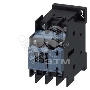 3RT2026-4AR60 КОНТАКТОР, AC-3, 11КВТ/400В, 1НО+1НО, AC 400V 50ГЦ, 400...440V 60ГЦ, 3-ПОЛ., ТИПОРАЗМЕ - SIEMENS