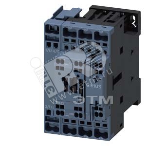 Контактор 4п AC-1 35A AC 24В 50/60Гц 4НО типоразмер S0 пружинные клеммы 1НО+1НЗ встроенные дополнительные контакты монтаж на горизонтальной поверхности