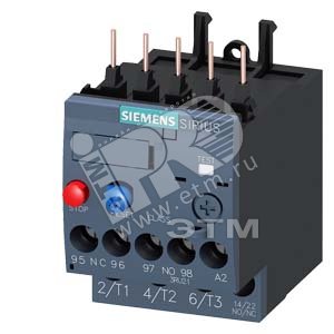 Реле перегрузки 11-16А для защиты электродвигателей типоразмер S00 класс 10 монтаж на контактор винтовые зажимы