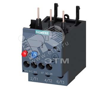 Реле перегрузки 11-16А для защиты электродвигателей типоразмер S0 класс 10 монтаж на контактор винтовые зажимы