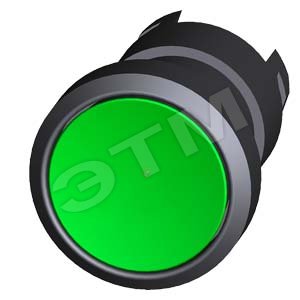 22MM PLASTIC ROUND ACTUATOR: ILLUMINATED PUSHBUTTON WITH FLAT BUTTON ILLUMINABLE INCL. HOLDER ДЛЯ 3 ELEMENTS Z=WITHOUT HOLDER GREEN Z= 50 UNITS PACKED - SIEMENS