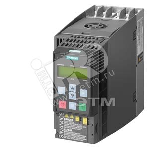 Блок управления SINAMICS G120CBOP-2 И SINAMICS G120C, 2,2кВт с перегрузкой 150% в течение 3С, трехфазный, 380-480В +10/-20% 47-63Гц встроенный фильтр класса A, интерфейс вводов/выводов 6DI, 2DO, 1AI, 1AO SAF - SIEMENS