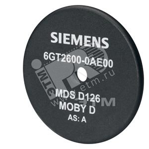 MOBY D / RF300 ISO MOBILE DATA MEDIUM MDS D126 ACCORDING TO ISO 15693 112 BYTE USER MEMORY -25 UP TO +85 DGR/C 50X3.6MM DXH PROT. MODE IP67 PACKAGING UNIT: 250 PCS MIN. ORDER QTY. 250 PCS - SIEMENS