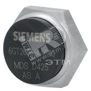 MOBY D / RF300 ISO MOBILE DATA STORAGE MDS D425 SCREW. TRANSPONDER, ACC. TO ISO 15693 2000 BYTE FRAM USER MEMORY 24X10 MM, SW22 IP 68,IPX9K MINIMUM ORDER 5 PCS (6GT2600-4AG00) - SIEMENS