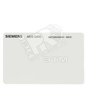 MOBY D / RF300 ISO / RF200 TRANSPONDER MDS D400 ISO-CARD, 2000 BYTE (NETTO), IP 68, -25 UP TO +60 DGR/C 85X54X0.9 - SIEMENS