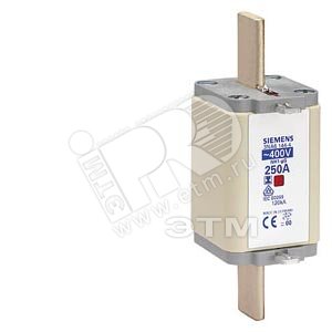 Вставка плавкая GL/GG с изолированным выступами и центральным индикатором типоразмер 1 250A 400В (3NA6144-4)