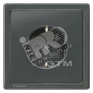 DELTA STYLE, ЧЕРНЫЙ БАЗАЛЬТ РОЗЕТКА SCHUKO С КРЫШКОЙ 68X68MM (5UH1067) - SIEMENS