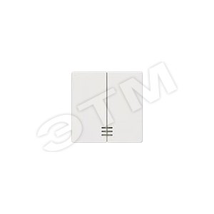 DELTA I-SYSTEM Выключатель двухклавишный с окном алюминиевый металлик