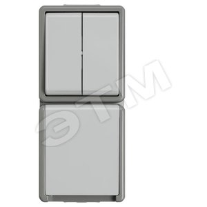 5TA4825 DELTA FLAECHE IP44, COMBINATION 2-CIRCUIT SWITCH A. SCHUKO SOCKET OUTLET W.INCREASED TOUCH P - SIEMENS
