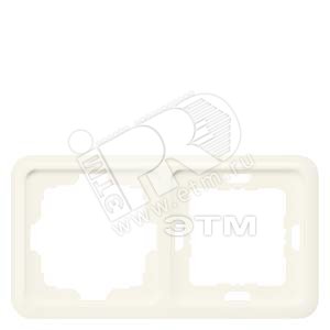 DELTA PROFIL СЕРЫЙ ЖЕМЧУГ РАМКА 2-МЕСТНАЯ  1 ВЫРЕЗ.48Х48  151X80MM - SIEMENS